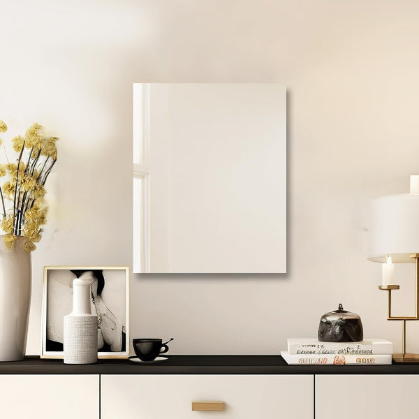 Bathroom Vanity Mirror Frameless Mirror with Polished Edge, Hangs Horizontally or Vertically, Shatterproof Bathroom Mirror for Wall. - MIRRORONS