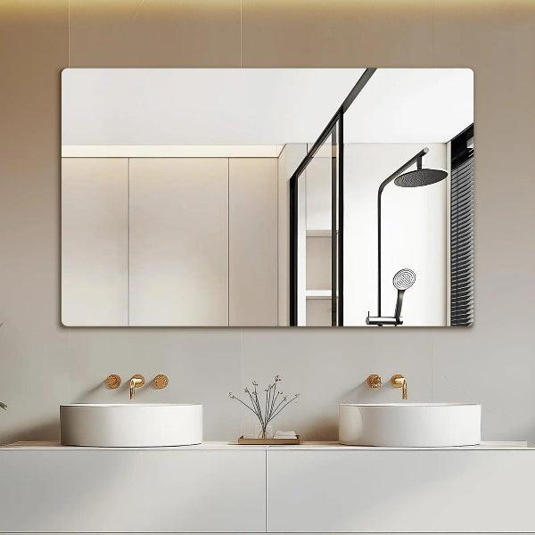 Frameless Mirror, Wall Mirror, Modern Rectangle Bathroom Mirrors for Wall with Polished Edge, Horizontally or Vertically,Shatterproof Mirror - MIRRORONS