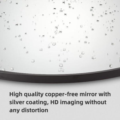 Black Round Mirror, Bathroom Mirrors Shatterproof Round Mirror, Metal Frame Vanity Mirror for Living Room Bedroom Entryways, Copper-Free Mirror - MIRRORONS