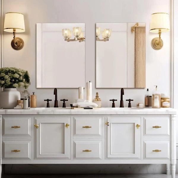 Frameless Mirror, Wall Mirror, Modern Rectangle Bathroom Mirrors for Wall with Polished Edge, Horizontally or Vertically,Shatterproof Mirror - MIRRORONS