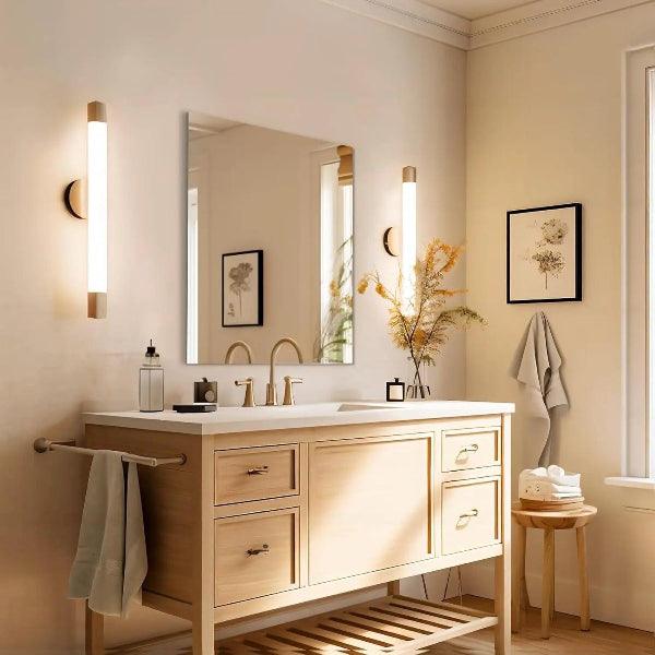 Frameless Mirror, Wall Mirror, Modern Rectangle Bathroom Mirrors for Wall with Polished Edge, Horizontally or Vertically,Shatterproof Mirror - MIRRORONS