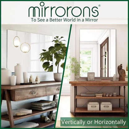 Frameless Mirror, Wall Mirror, Modern Rectangle Bathroom Mirrors for Wall with Polished Edge, Horizontally or Vertically,Shatterproof Mirror - MIRRORONS