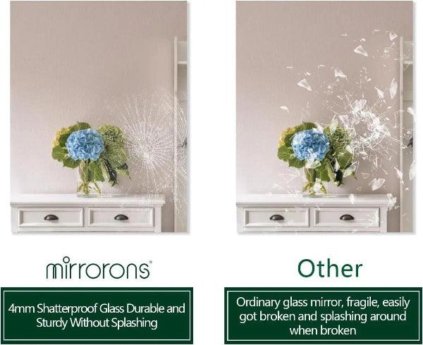 Frameless Mirror, Wall Mirror, Modern Rectangle Bathroom Mirrors for Wall with Polished Edge, Horizontally or Vertically,Shatterproof Mirror - MIRRORONS