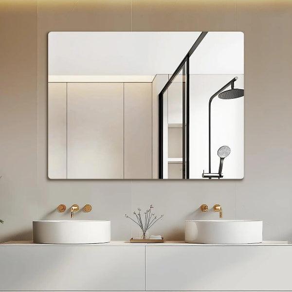 Frameless Mirror, Wall Mirror, Modern Rectangle Bathroom Mirrors for Wall with Polished Edge, Horizontally or Vertically,Shatterproof Mirror - MIRRORONS