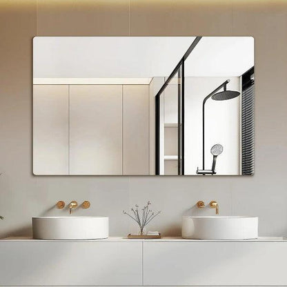 Frameless Mirror, Wall Mirror, Modern Rectangle Bathroom Mirrors for Wall with Polished Edge, Horizontally or Vertically,Shatterproof Mirror - MIRRORONS