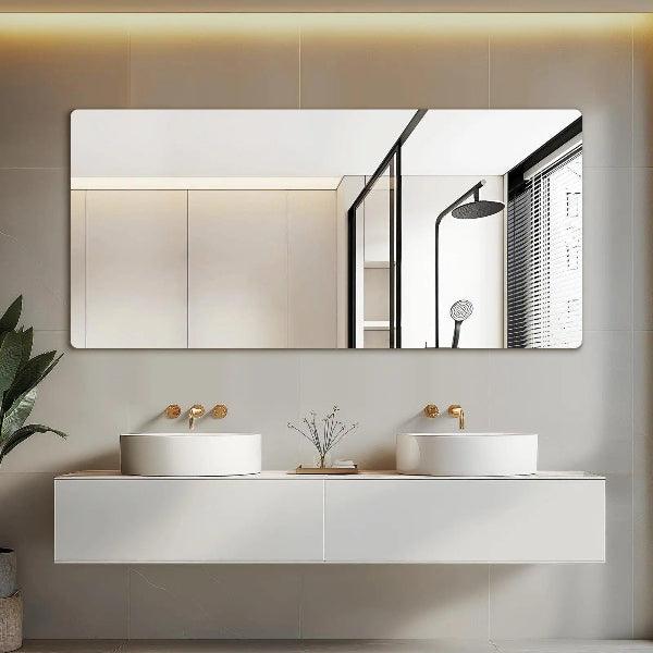 Frameless Mirror, Wall Mirror, Modern Rectangle Bathroom Mirrors for Wall with Polished Edge, Horizontally or Vertically,Shatterproof Mirror - MIRRORONS